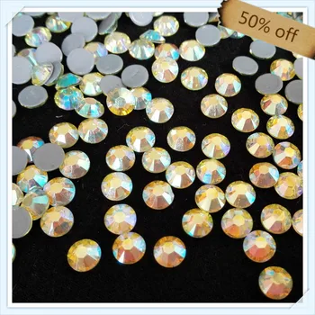 

50% off hot sale high quality ss16 4mm jonquil AB color for garments free shipping;1440 pcs each lot /fancy hot fix crystal