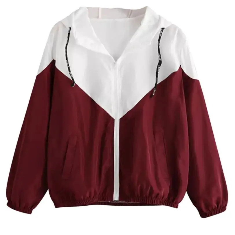 

Outerwear & Coats Jackets fashion Rose Thin Skinsuits Hooded Zip Floral Pockets Sport coats and jackets women 2018AUG10