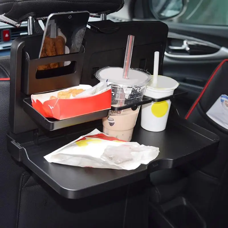 Универсальный складной автомобильный стол, многофункциональный автомобильный держатель для чашек, спинка сиденья, автомобильный поднос для еды, поддон для стаканов, поддон для автомобиля, полка для поддонов