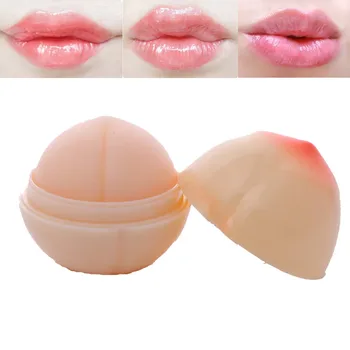 

Romantic bear peach shape ball lip balm kiwi fruit taste waterproof long lasting moisturing lipstick creamy ball RB004
