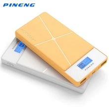 Pineng PN-983 повербанк 10000 мАч LED Дисплей Портативный внешний Питание резервного копирования Запасные Аккумуляторы для телефонов для iPhone6/7/плюс Samsung S8