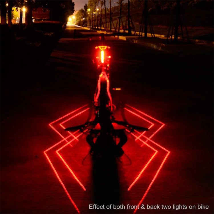 Светодиодный и супер крутой светодиодный фонарь с функцией лесера, водонепроницаемый велосипедный задний светильник, безопасный для ночной езды, Перезаряжаемый USB велосипедный задний светильник