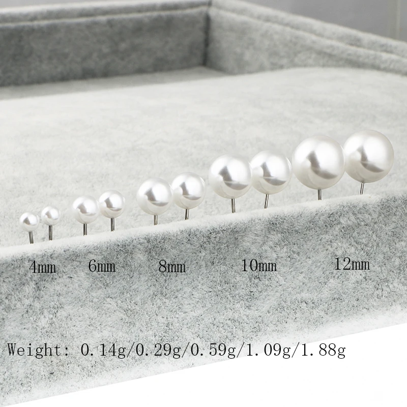 CHUKUI Wholesale Kolczyki Kids Imitation Pearl Earrings Girls Stainless Steel Stud Earrings Hypoallergenic Jewelry (15)