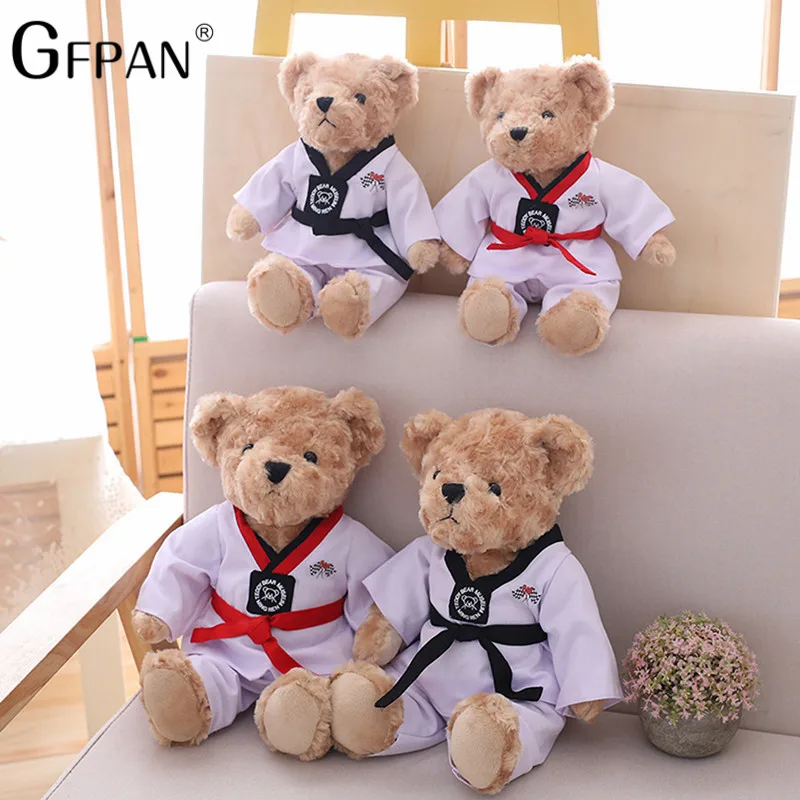 

1pc 30/40cm Kawaii Taekwondo Couple Teddy Bear Plush&Stuffed Toy Lovely Animal Doll Creative Birthday Gift Toy For Children