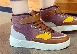

2018 new high-top shoes women plus velvet platform casual shoes