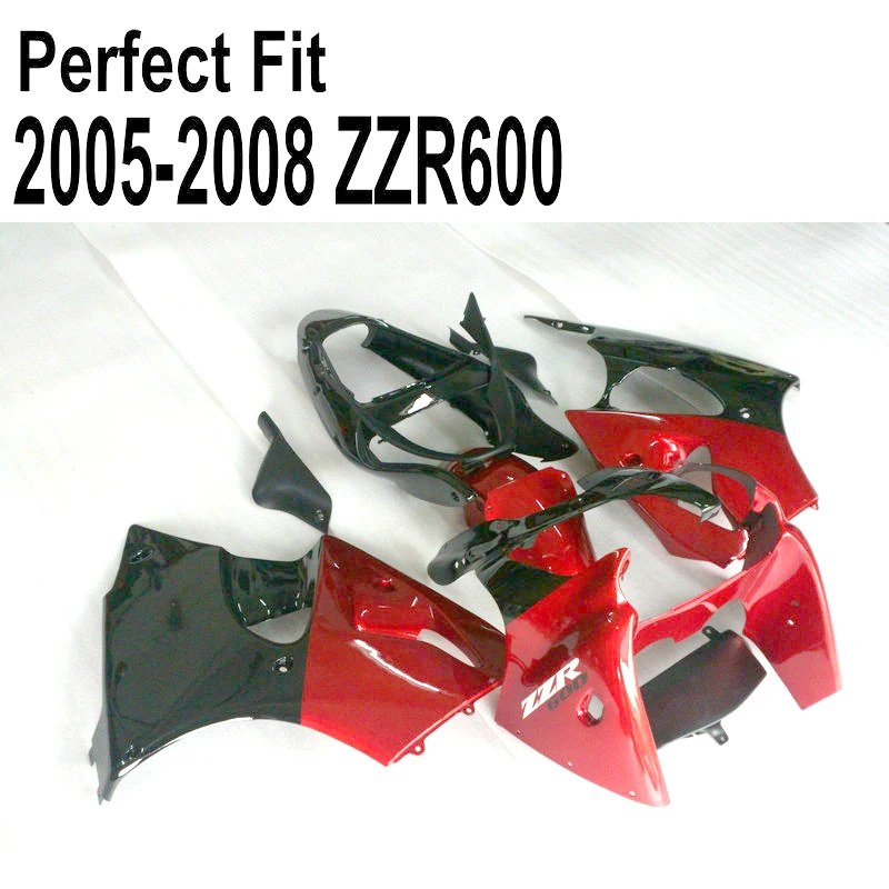 Комплект обтекателей для Kawasaki ZZR600 zz r600 2005 2006 2007 05 06 07 08|fairing kit|kawasaki fairing kitszzr600 kit |