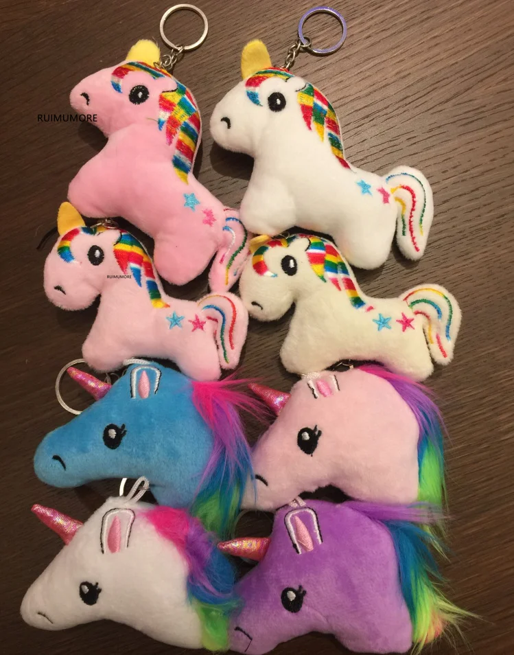 

Sweet New Little 7CM - 12CM Colorful Unicorn Plush Toys , cute Horse Animal Stuffed plush toys , Little key chain dolls