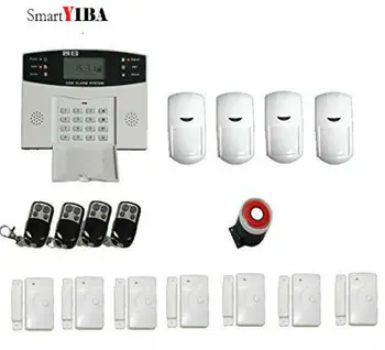 

SmartYIBA Wireless Home Burglar Smart Security&Protection Voice Prompt Alarm Home Improvement 433Mhz GSM SMS Sensors Alarm