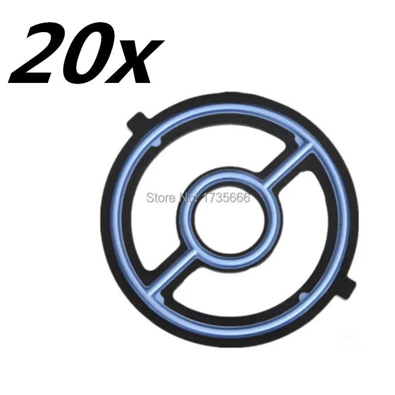 

Set of 20 pcs Oil Cooler Adapter Gasket Seal for For Mazda 3 5 6 CX-7 Oil Cooler 1S7Z6A642AAA LF02-14-700