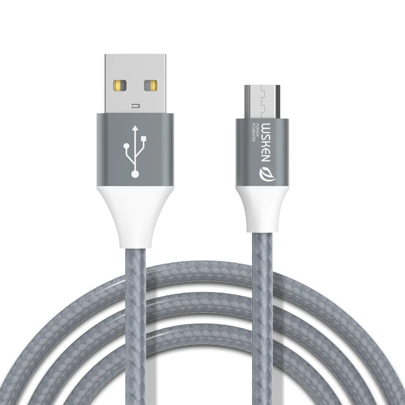 WSKEN Micro USB кабель зарядного устройства для samsung Xiaomi LG Быстрая зарядка и синхронизация даты шнур Microusb провод для мобильных телефонов Android кабели