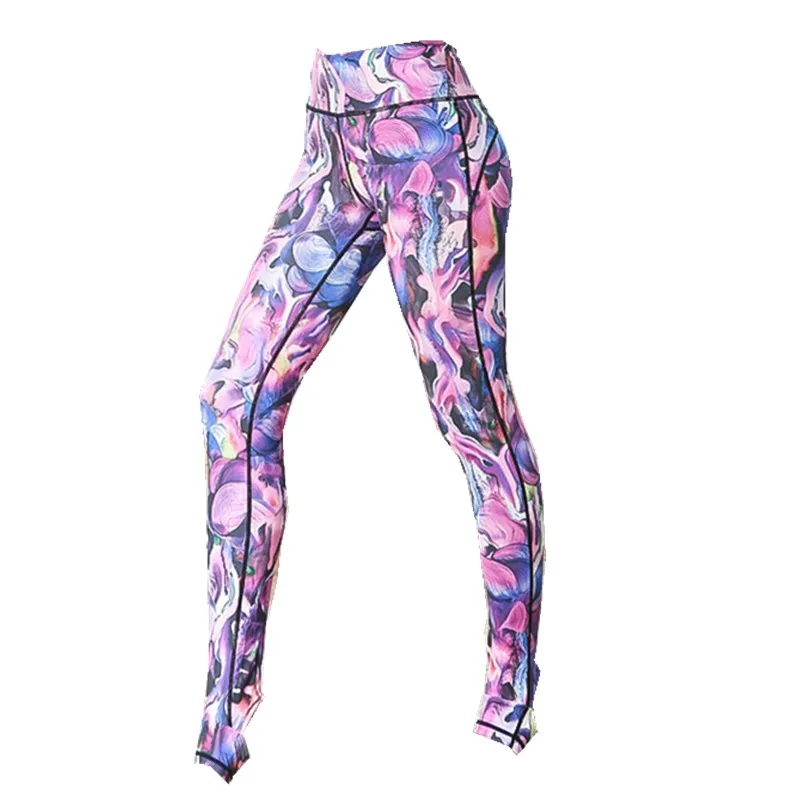 

2019 summer leopard print high waist yoga leggings hip push up stretch yoga pants compression running tights jogging leggings