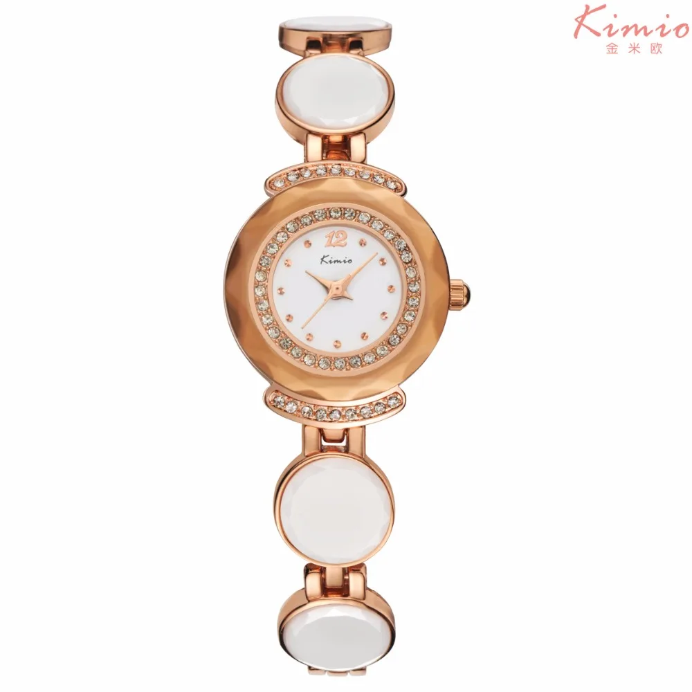 

women watches KIMIO brand dress quartz watch luxury ladies Exquisite bracelet wristwatches 2018 fashion gold brithday gift clock