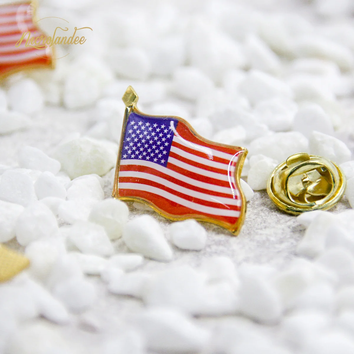 NICROLANDEE креативный Американский металлический значок с флагом национальный день США украшения дома Новые Вечерние DIY