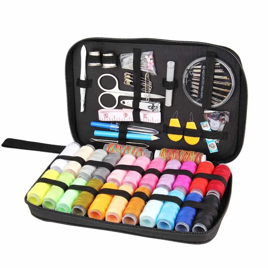 

97 pcs Home Sewing Set DIY Sewing Box Multi-function Travel Sewing Kit Needle Thread Threader Tape Scissor Storage Bag