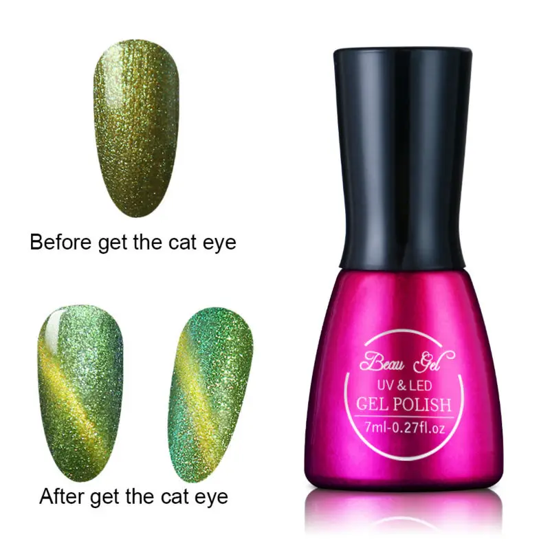 Beau гель 7 мл УФ-Хамелеон Гель-лаки для ногтей 3D Магнитный кошачий глаз замочить от УФ-гель лак блеск лак для ногтей DIY - Цвет: 3310