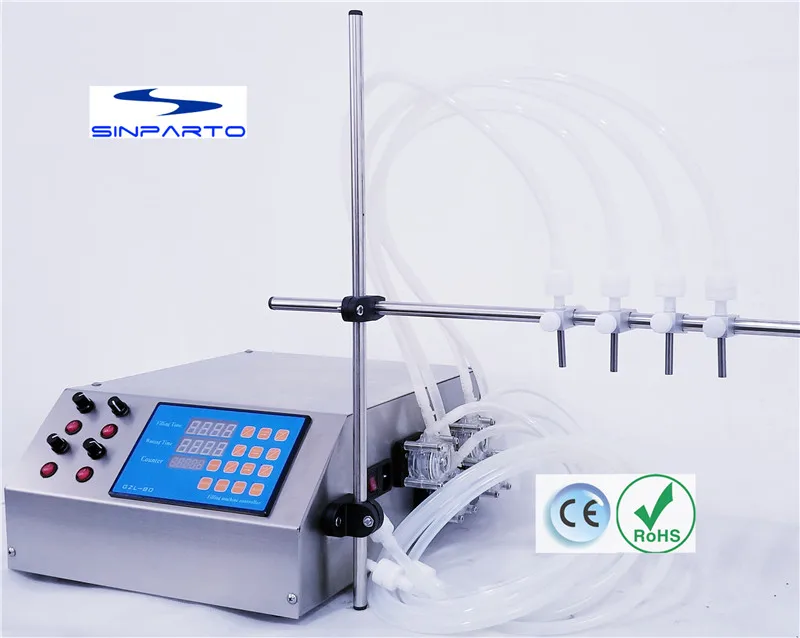Новое оборудование для наполнения жидкостью с цифровым управлением для малого бизнеса перистальтическая машина для наполнения насосов 0,5-500 мл/мин. с 4 головками