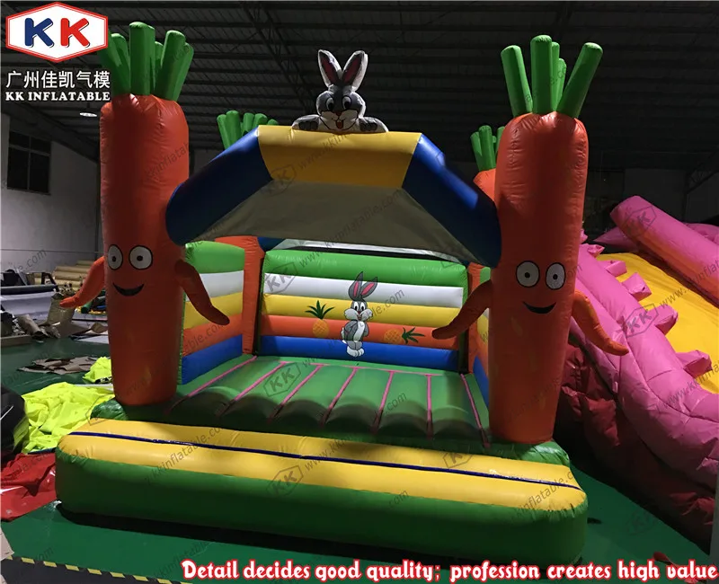 Детские забавные открытые коммерческие надувные батуты надувные морковь вышибатель для продажи
