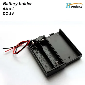 

3V waterproof battery holder 2XAA battery box 2AA 2XLR6 battery shell 2X1.5V battery case,100pcs/lot