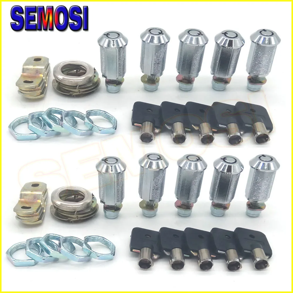 

10pcs/lot 27mm Cam Lock for Arcade Game Cabinet Cocktail Machine Door with Same Keys Lock