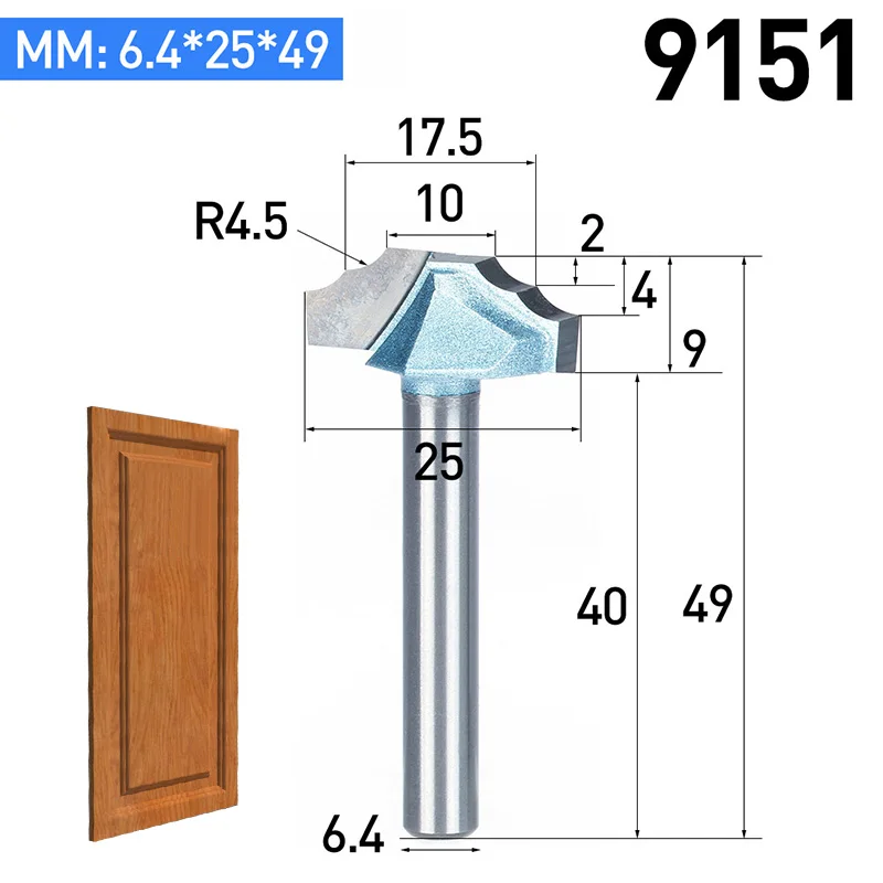 HUHAO 1/" хвостовик полукруглый бит 2 Флейта концевая фреза для дерева без подшипник, деревообрабатывающий инструмент фреза - Длина режущей кромки: 9151