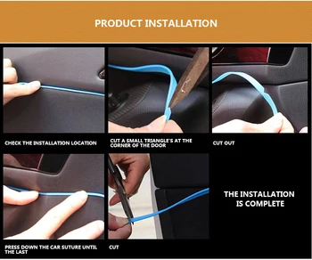 

15M 49.2ft Car Styling Truck Interior Air Vent Grille Console Panel Protector Decoration Trim DIY Strip Luminous Orange Line