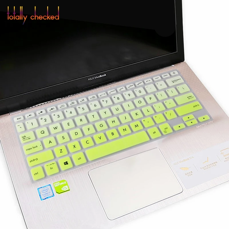 Защитная крышка для клавиатуры ноутбука ASUS VivoBook S14 S430 S430U S430UN S430UF S430UA S430FN S430FA 1" - Цвет: fadegreen