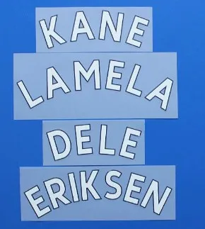 

2017-2020 away ERIKSEN SON KANE LAMELA NDOMBELE nameset patch badge