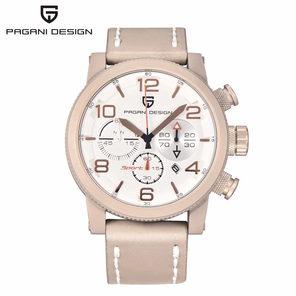

Pagani Fashion Casual Sport Watches Men Dive 30M Military Genuine Leather Wristwatch man Clock Brand Watch Men Relogio Masculino