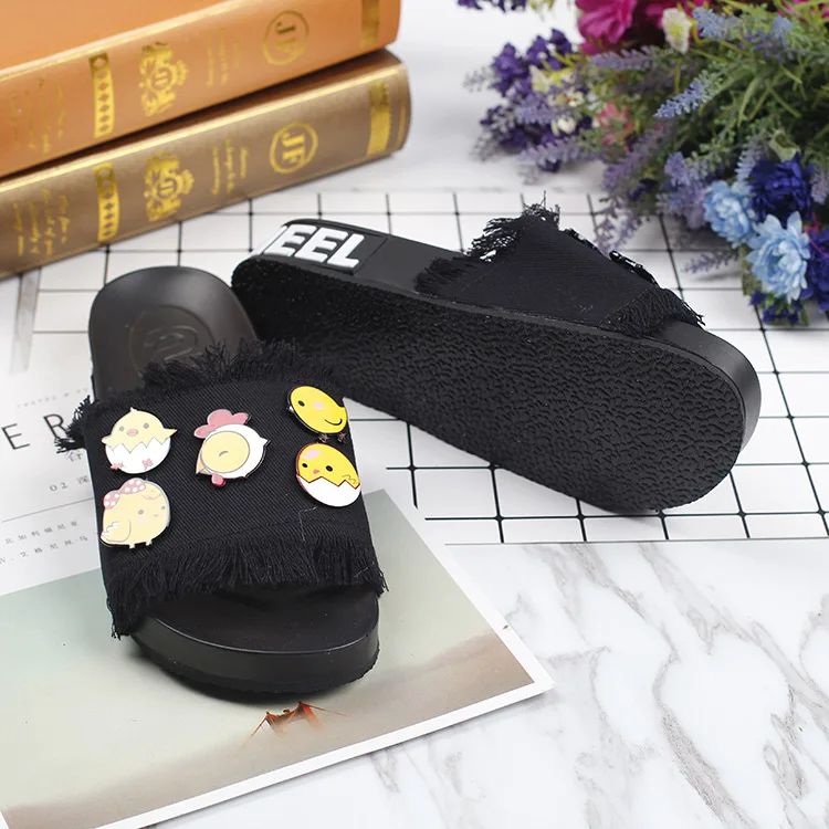 2019 Summer Most Comfortable Womens Casual Shoes Ladies Black Slip On Slippers Cheap51
