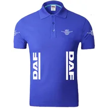 Летние DAF логотип для мужчин брендовая рубашка-поло костюмы хлопок повседневное мужские Поло рубашка короткий рукав