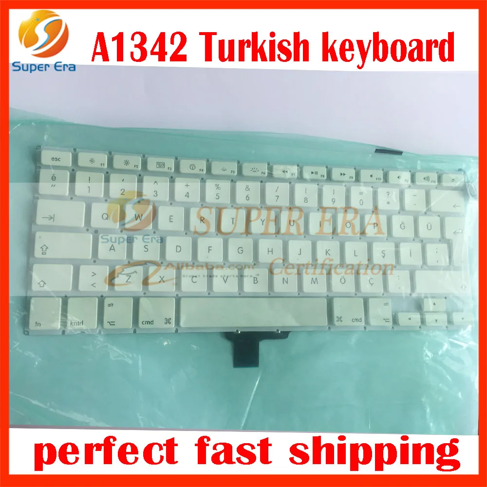 5 шт./лот бренд для MacBook 13.3 ''A1342 Белый Клавиатура ty TR Турция 2009 2010 год MC207 MC516