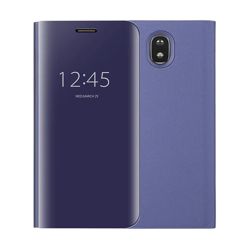Flip Mirror Phone Case For Samsung Galaxy J7 EU J5 J3 Pro J 5 7 3 SM J730F J530F J330F SM-J330F SM-J530F SM-J730F Cover - Цвет: Purple