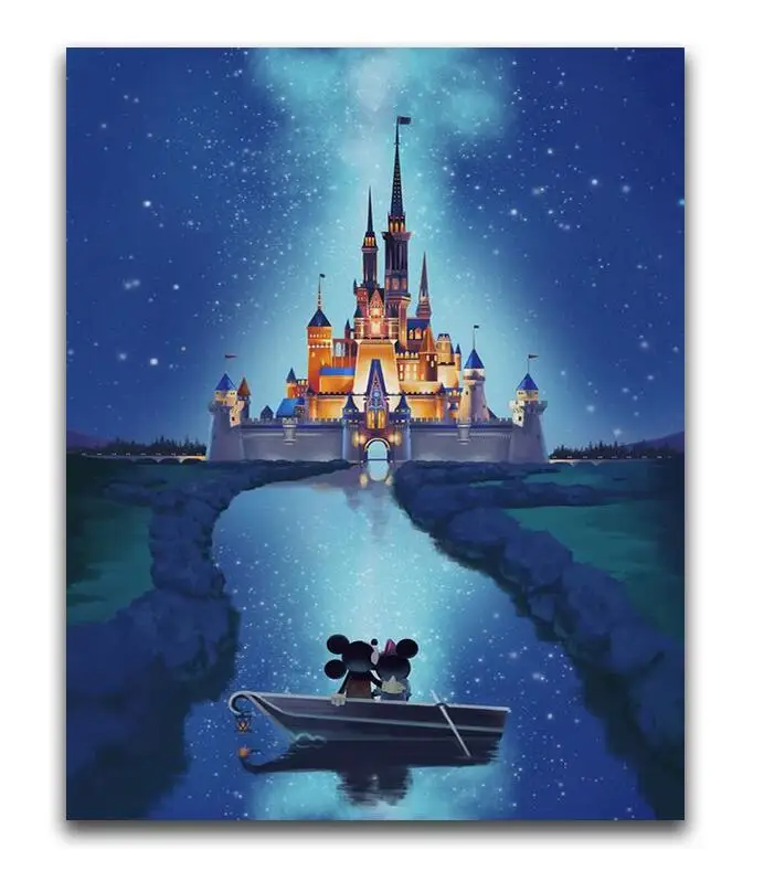 

LOUVIZEM Full Round Diamond Mosaic Cartoon Castle 5D DIY Diamond Painting All-round Diamond Embroidery Cross Stitch Sale