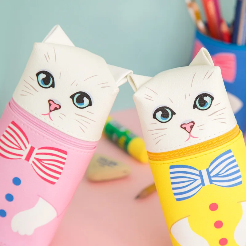 Fromthenon Кот Пеналы для карандашей милые животные Kawaii мешок карандаша коробка Обувь