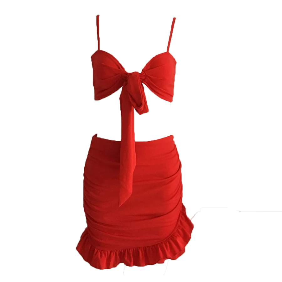 Summer Strapless Sexy Dress sling wrapped Strap Camisole high waist