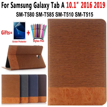 

Premium Leather Flip Case for Samsung Galaxy Tab A A6 10.1 2016 2019 Case Cover T580 T585 T510 T515 SM-T580 SM-T510 Coque Funda