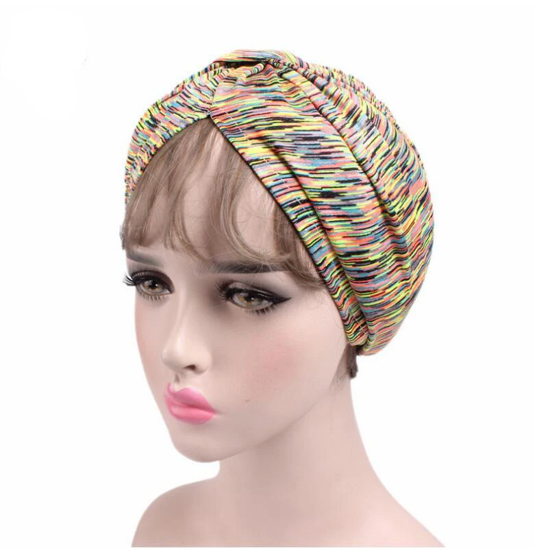 New Arrival Women Turban Hats Stretchy Sport Hats Dome Hat Yoga Caps