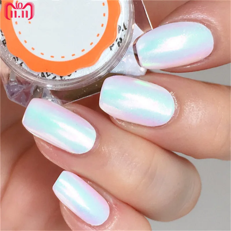 0.2g Mermaid Nail Glitter Powder Shiny Nail Art Glitter Chrome Pigment