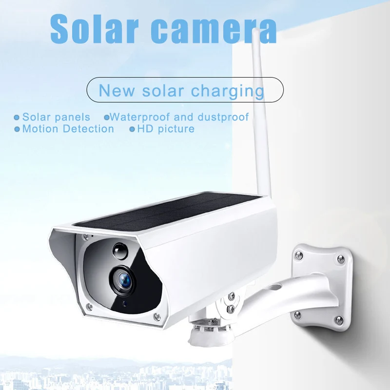 

2MP Solar Powered Wireless Security Camera Night Vision Detection Alert Remote Monitor LCC77