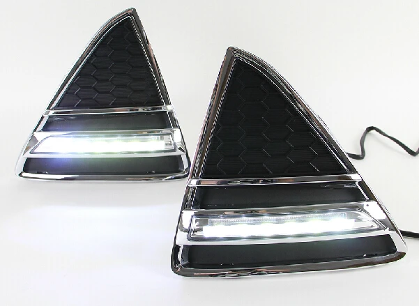 

Plating rim led drl daytime running light for Ford focus 2012-13 with guiding light for dimmer control top quality super bright
