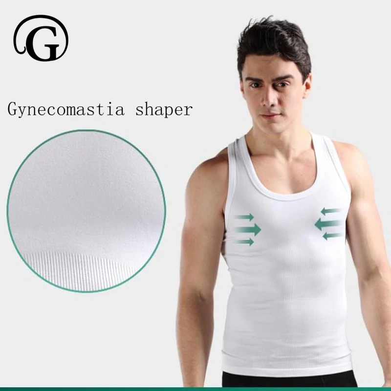 PRAYGER Men Compression Undershirt Slimming control Chest Body Shaper
