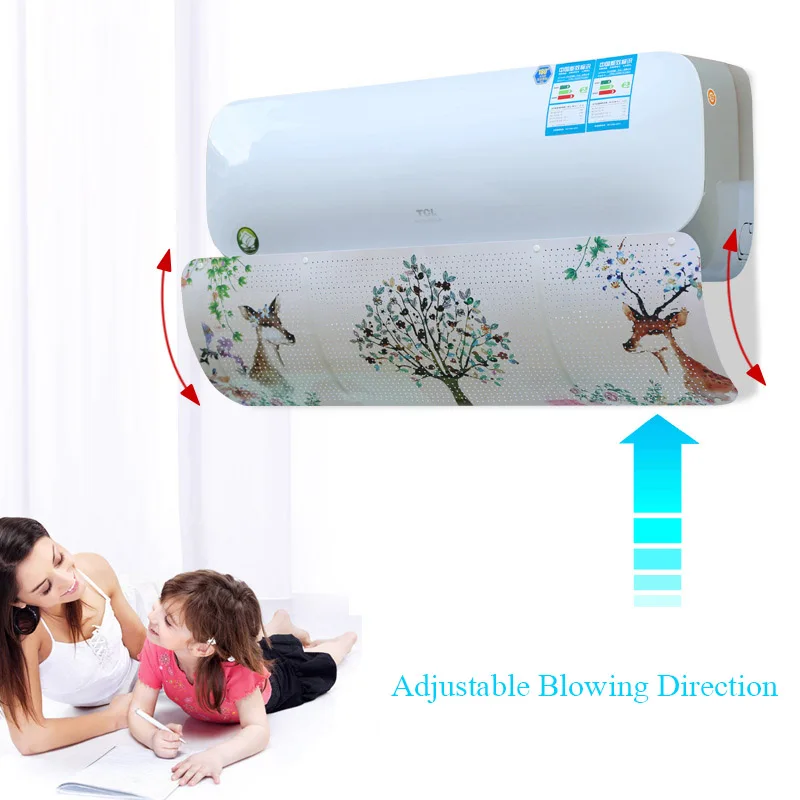 

Air Conditioning Deflector Adjustable Windshield Baffle Anti-wind Shields Wind Guide for Home Hanging-type Air Conditioner FC36