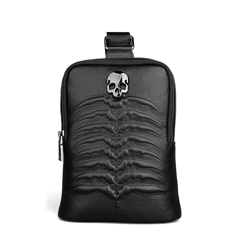

Man Chest Bags Genuine Leather Crossbody Blosa Messenger Handbags Fashion Animal Mochila Male Bussiness Travel Gift Ipad Pocket