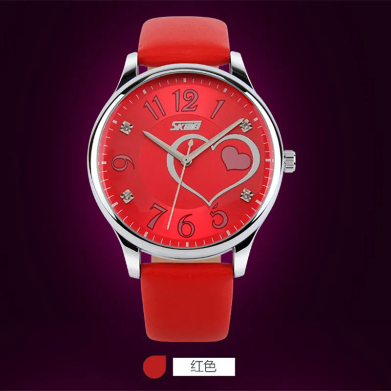 Ladies watch red colour Outlet