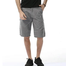 Уличные шорты мужские летние популярные хлопковые короткие штаны Повседневная приталенная однотонная бриджи, Бермуды для охоты, походные пляжные шорты мужские