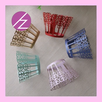 

50pcs/lot free shipping colorful birthday party decorations wedding cake fence shape cake cup for cake package decorations