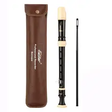 ABS сопрано рекордер инструмент барокко Стиль Ключ C 8 отверстий длинная флейта студенческое музыкальное образование с кожаным мешком Чистый инструмент