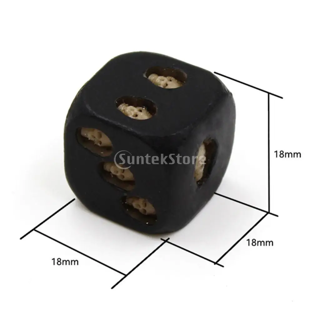 MagiDeal Dice with 3D Skull Death Black Skull Dice D6 Novelty Black Resin Skull Dice (6pcs)