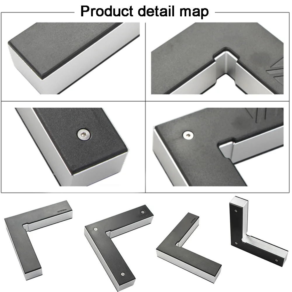 2шт 90 градусов позиционирование алюминиевого сплава правый Раздвигающиеся зажимы деревообрабатывающие столярные инструменты квадратная линейка плоские углы транспортир
