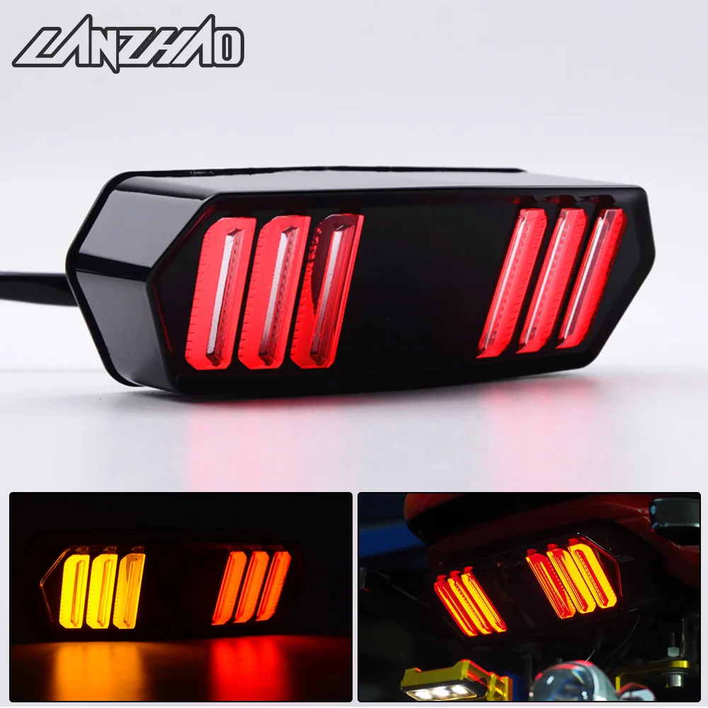 

Motorcycle LED Tail Light Running Stop Brake Rear Warning Turn Signal Indicator Lamp for Honda MSX125 CBR650F CTX700 CTX700N